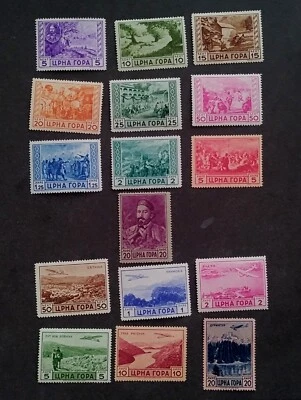 1943 MONTENEGRO STAMPS-COMPLETE SET MNH 16 STAMPS..N° 60/69+ A26/A31..EXCELLENT - Image 1 of 4