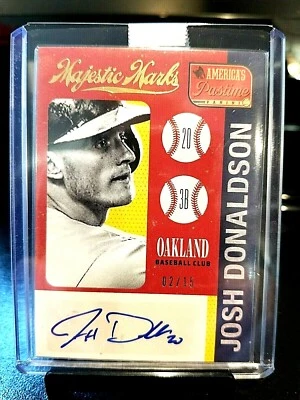 2014 JOSH DONALDSON MAJESTIC MARKS "AUTO" PANINI #2/15 #NO-MM-JD MINT - Image 1 of 4