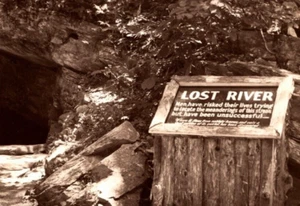 RPPC Lost River Exterior View Entrance at Natural Bridge Virginia Real Photo - Picture 1 of 4