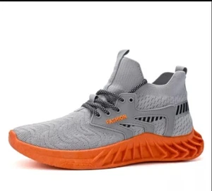 Brandneu Herren Weich Stoff Fitness Sport Laufen Turnschuhe Schuhe in Grau - Bild 1 von 7
