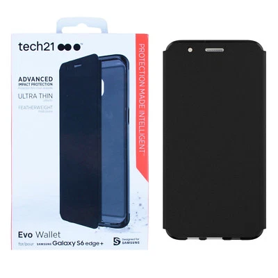 Tech21 Evo Wallet Durable FlexShock Case for Samsung Galaxy S6 Edge Plus - Black - Image 1 of 4