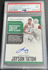 2017 Jayson Tatum Celtics PSA 9 Panini Chronicles #JTT Rookie Autograph - 29/199 - Picture 1 of 3