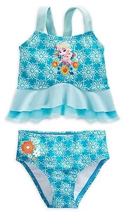 Disney Store Frozen Elsa 2 PC Deluxe Swimsuit Girl Size 7/8 - Picture 1 of 3