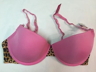 Jenni by Jennifer Moore pink leopard underwire Bra Balconette cup D, band 36 - Image 1 of 4