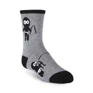 K.Bell Boy's Ninjas Graphic Print Crew Socks Fits Shoe Size 10-13 Free Shipping