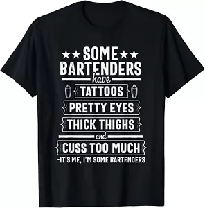 Bartender Gift Women Men Thighs Funny Bartending Mixologist Gifts Unisex T-Shirt - Picture 1 of 3