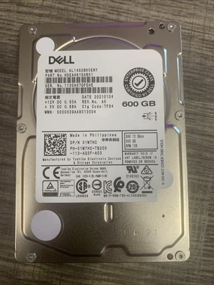 Dell 600GB 2.5 Inch 15K 12GB SAS Hard Drive HDD 01W7HC - Image 1 of 2