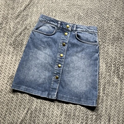 Frame Claire Skirt Size 25 Massif Gold Button Down Stretch - Image 1 of 4