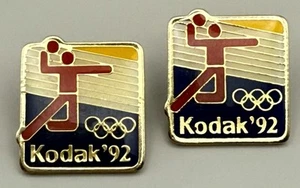 ‘92 Kodak Multicolor Gold Tone Collector Pin Lot of 2 - Picture 1 of 2