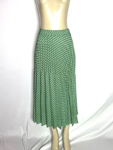 MAX STUDIO YELLOW GREEN PRINT PLEATED MIDI SKIRT SZ XL - Picture 1 of 4