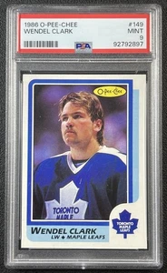 WENDEL CLARK PSA 9 1986-87 O-PEE-CHEE OPC #149 ROOKIE RC MAPLE LEAFS 897 - Picture 1 of 2