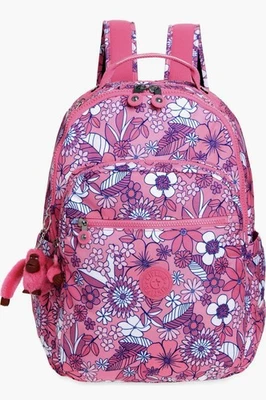 Mochila Kipling Seoul Whimsy Wildflowers con dije de mono precio de venta sugerido por el fabricante $134 Foto 1 de 4