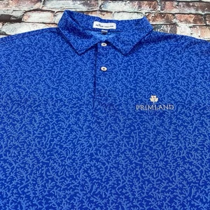 Peter Millar Sommer Comfort Poloshirt L Blau Geometrisch Primland Golf Herren - Bild 1 von 12