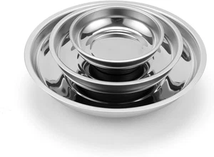 3-Piece round Magnetic Trays Set, 3" 4" 6", Trays Tool Holder for Screws and Too - Picture 1 of 12