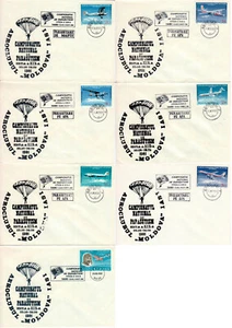 Romania, 1981, Lot of 7 FDC Covers - National Skydiving Championship - Picture 1 of 1