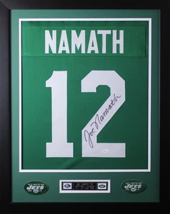 Joe Namath Framed and Autographed Green Jets Jersey Auto JSA COA - Picture 1 of 5