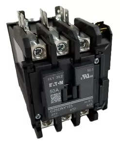 EATON C25DNY155TL Contattore Scopo Definito 50A 250Vac 3 Poli 24Vac Bobina NUOVO - Foto 1 di 5