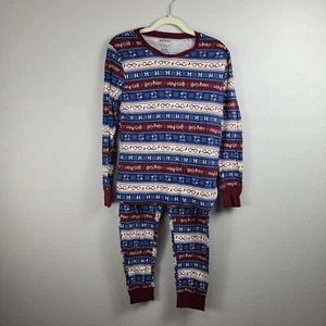 Harry Potter Girls Multicolor Fair Isle Cotton 2 Piece Jammies Size XL - Picture 1 of 10