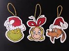 Dr Seuss The Grinch - Cindy Lou Who - Max the Dog Christmas Ornaments Lot 3 NWT 