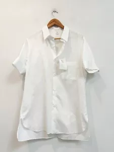 Camisa para mujer Yojhi Yamamoto de diseñador BNWT Y's talla 2 (pequeña) de algodón blanco - Imagen 1 de 6