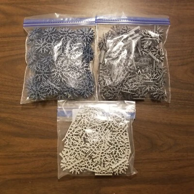 K'NEX Screamin Serpent Roller Coaster Connector Lot 100x Gray 75x Blue 50x Light - Image 1 of 4