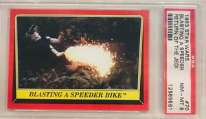 1983 Topps® STAR WARS ROTJ Trading Card #70 "Blasting a Speeder" - PSA  8 - Picture 1 of 3