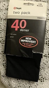 Target -2 PAIR-Black- Soft Feel Tights -40denier -Tall- 75kg-175cm New - Picture 1 of 5