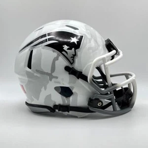 New England Patriots Custom Arctic Camo Hydro-Dipped Mini Football Helm - Bild 1 von 3
