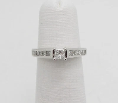 3/4CT Natural Diamond Anniversary Engagement Wedding Bridal Ring 14K White Gold - Image 1 of 4