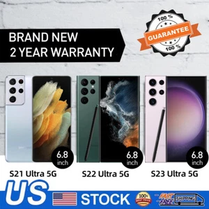 New Sealed Samsung Galaxy S21 Ultra S22 Ultra S23 Ultra 5G Factory Unlocked - Picture 1 of 38