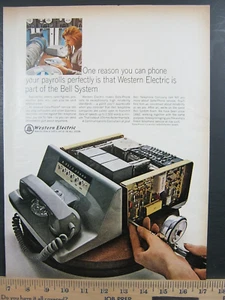 1966 Vintage Print Ad Western Electric Bell Telephone System Data Phone Art - Picture 1 of 2