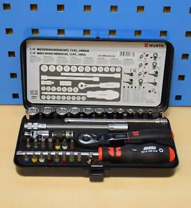 Würth Zebra Ratschenkasten Steckschlüsselsatz 1/4 Zoll mit 34 Teilen Multi - Bild 1 von 4