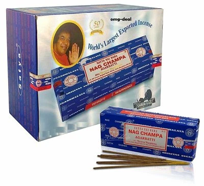 INCENSO SATYA NAG CHAMPA AGARBATHI BOX 01 da 15 Gr   - Immagine 1 di 3