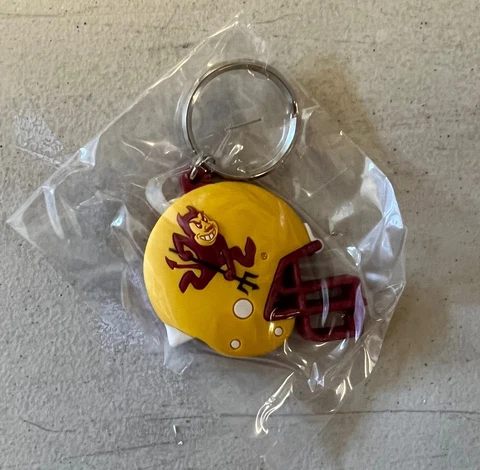 Arizona State Sun Devils Keychain University Logo Football Helmet Year 2000 ASU Cover