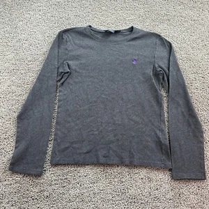 Ralph Lauren Sport Shirt Girls Extra Large Gray Purple Little Pony Long Sleeve - Picture 1 of 9