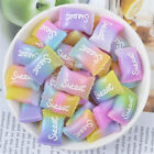 10 Stck. zufällige Glitzer Harz Süßigkeiten Süßigkeiten Cabochons Dekorationen Farbverlauf