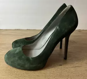 Sergio Rossi donna taglia 39 verde scamosciato tacco 5'' punta tonda - Foto 1 di 8