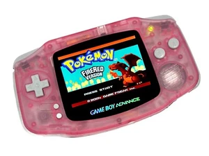 Nintendo Game Boy Advance GBA Clear Pink System 101 V5 IPS LCD Backlit Hell - Bild 1 von 3