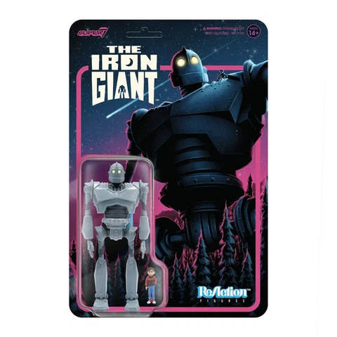 The Iron Giant with Hogarth Hughes Super 7 Reaction Figure 3.75" Cover