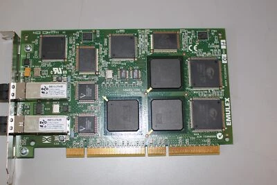 Emulex FC1020035-01G FC1010474-01 Rev H Dual Port Fibre Channel PCI Card - Image 1 of 3
