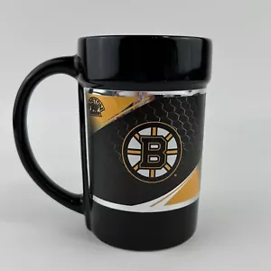 Boston Bruins Coffee Mug Hockey NHL Ceramic with Sticker Wrap Hand Wash 5” EUC - Picture 1 of 7