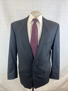 Yves Saint Laurent Men's Blue Gray Striped Wool Blazer 40R $2,395 - Picture 1 of 11