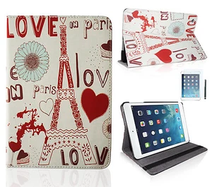 "Love Paris Tower" Tasche Cover Case Schutz Hülle Etui für iPad Mini 1 / 2 / 3 - Picture 1 of 6
