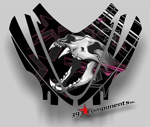 Arctic Cat M7 M8 M1000 Crossfire 05 - 11 Graphic Decal Sticker Hood Skull Pink - Picture 1 of 1
