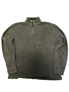 Chaps by Ralph Lauren 1/4 Zip Pullover – Grau Gestreift – Größe L – Baumwolle - Bild 1 von 3