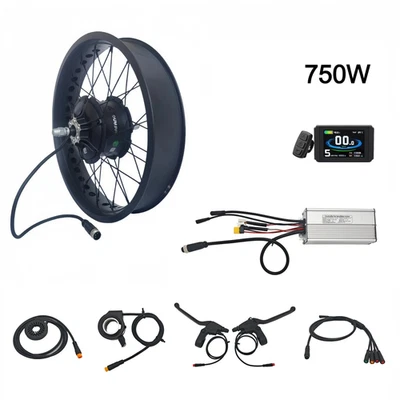 BAFANG 48V 25A 750W Fat Rear Wheel Ebike Conversion Kit 20/24/26*4.0'' Thread-on - Image 1 of 4