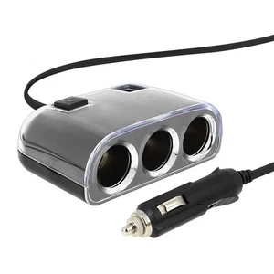 Multiprise allume-cigare Répartiteur 3x Prises allume-cigare + 2x Prises USB - Photo 1 sur 6