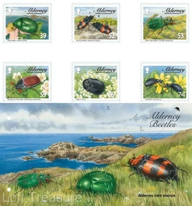 Alderney Stamps: "Alderney Beetles" Presentation Pack 2013 - Picture 1 of 5