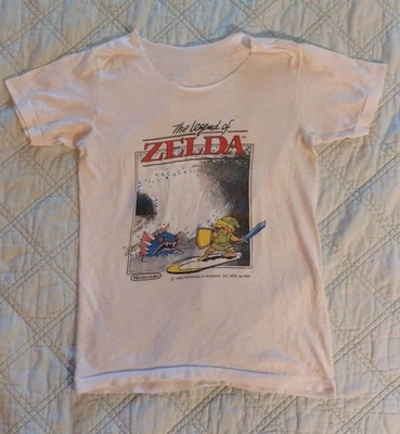 Camiseta Legend of Zelda 1988 RARA para mujer talla XS o niño Nintendo vintage Foto 1 de 4