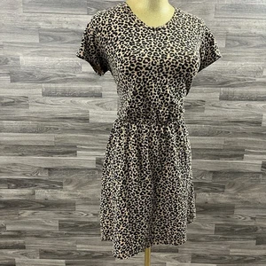 Old Navy Dress size XS  Cotton Casual Animal Print Leopard Cheetah extra small - Picture 1 of 10